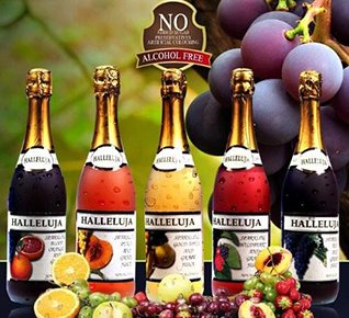 Halleluja Sparkling Fruit Juice bottles